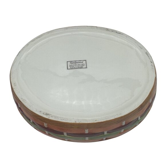 Handpainted Ceramic Turkey Basket Soup Tureen with Spoon - Picture 4 of 9